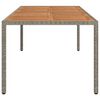 vidaXL Garden Table Grey 250x100x75 cm Poly Rattan