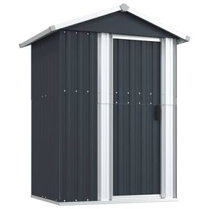 vidaXL Garden Shed Anthracite 126x97.5x177 cm Galvanised Steel
