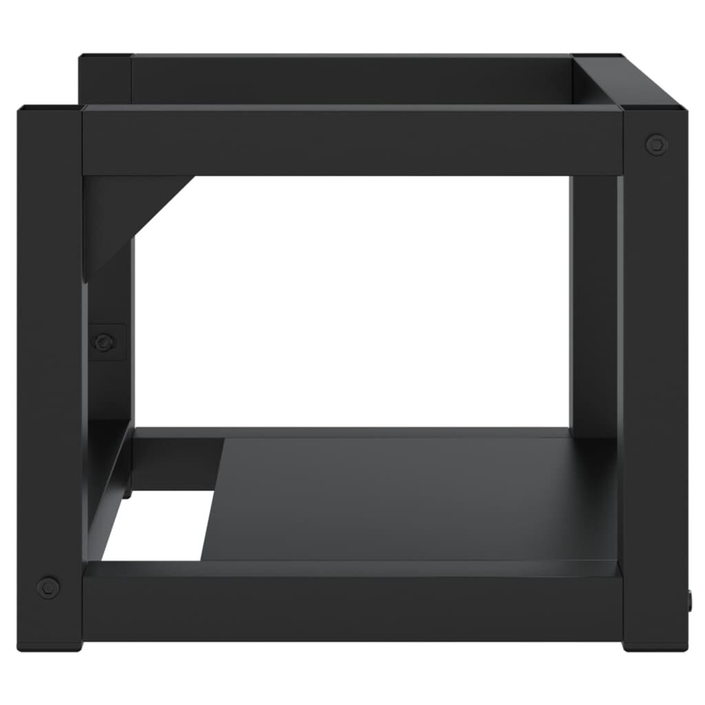 vidaXL Wall-mounted Bathroom Washbasin Frame Black 40x38x31 cm Iron