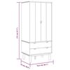 vidaXL Wardrobe OTTA 76.5x53x172 cm Solid Wood Pine