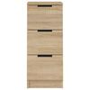 vidaXL Sideboards 2 pcs Sonoma Oak 30x30x70 cm Engineered Wood