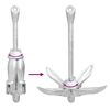 vidaXL Folding Anchor Silver 6 kg Hot Dip Galvanized Cast Iron