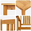 vidaXL Garden Dining Set 3 pcs Brown Solid Acacia Wood