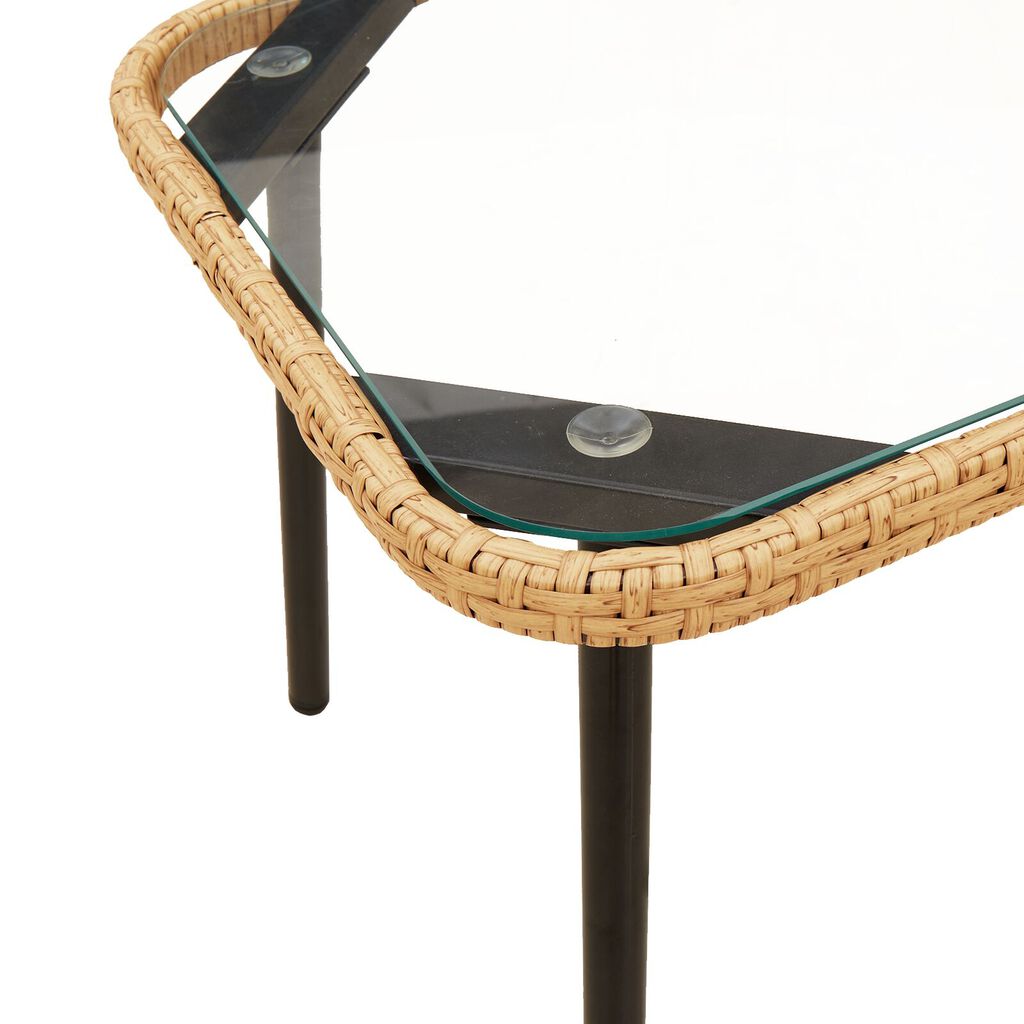 vidaXL Coffee Table Natural 90x45x42 cm Poly Rattan