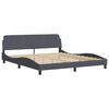 vidaXL Bed Frame without Mattress Dark Grey 183x213 cm Velvet