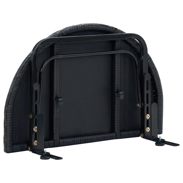 vidaXL Balcony Table 60x60x32 cm Black Poly Rattan