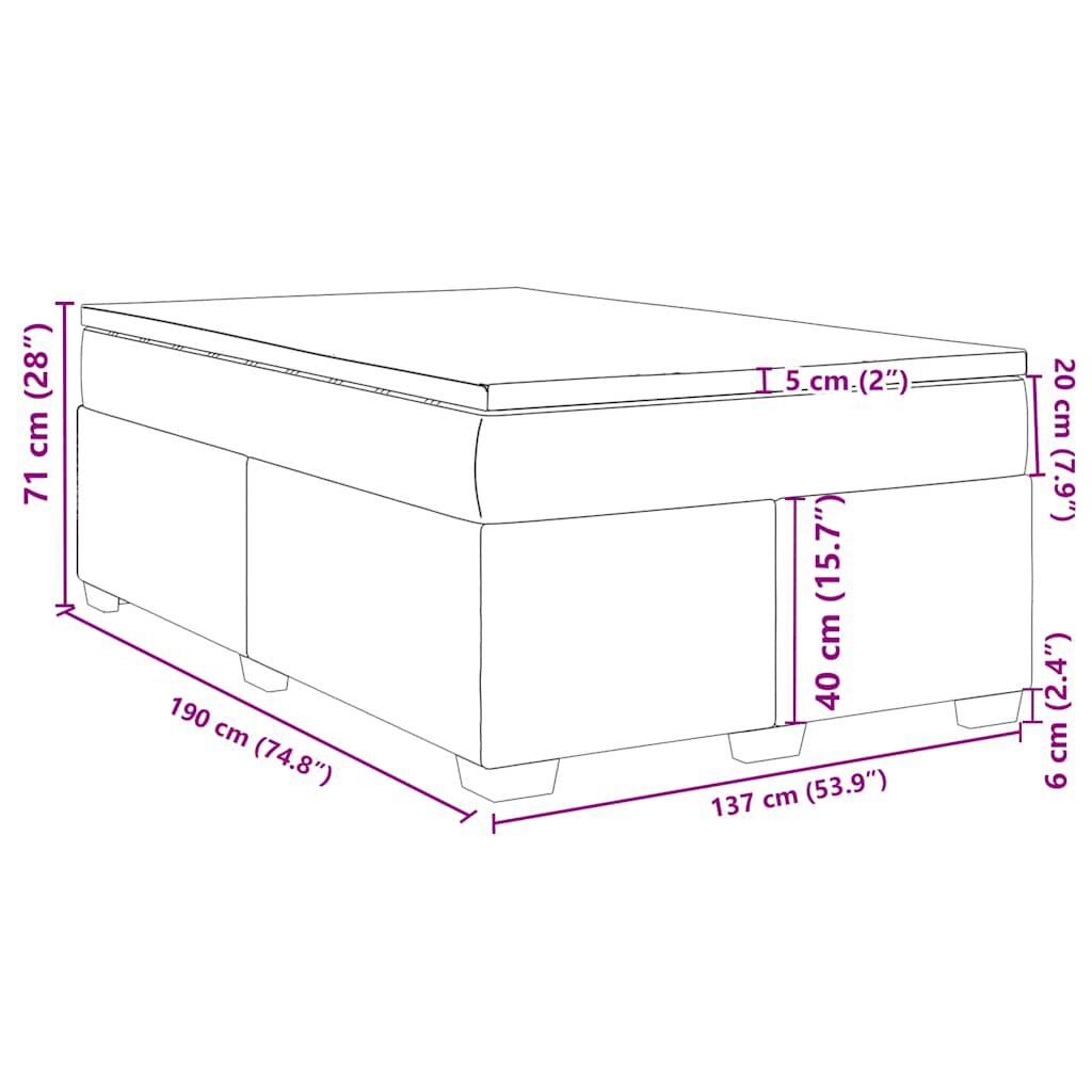 vidaXL Box Spring Bed with Mattress White Full Faux Leather