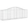 vidaXL Arched Gabion Baskets 5 pcs 200x30x60/80 cm Galvanised Iron