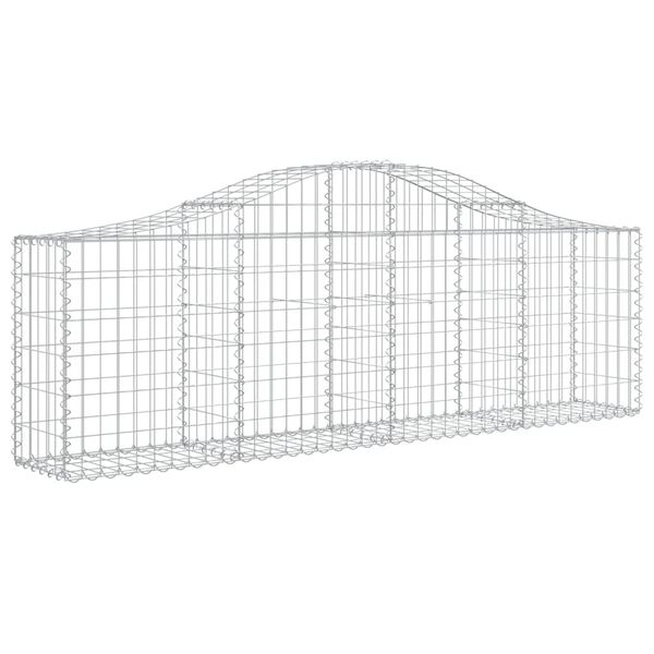 vidaXL Arched Gabion Baskets 5 pcs 200x30x60/80 cm Galvanised Iron