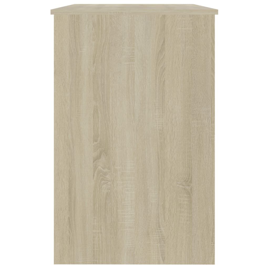 vidaXL Desk Sonoma Oak 100x50x76 cm Engineered Wood