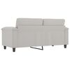 vidaXL 2-Seater Sofa Light Grey 140 cm Microfibre Fabric