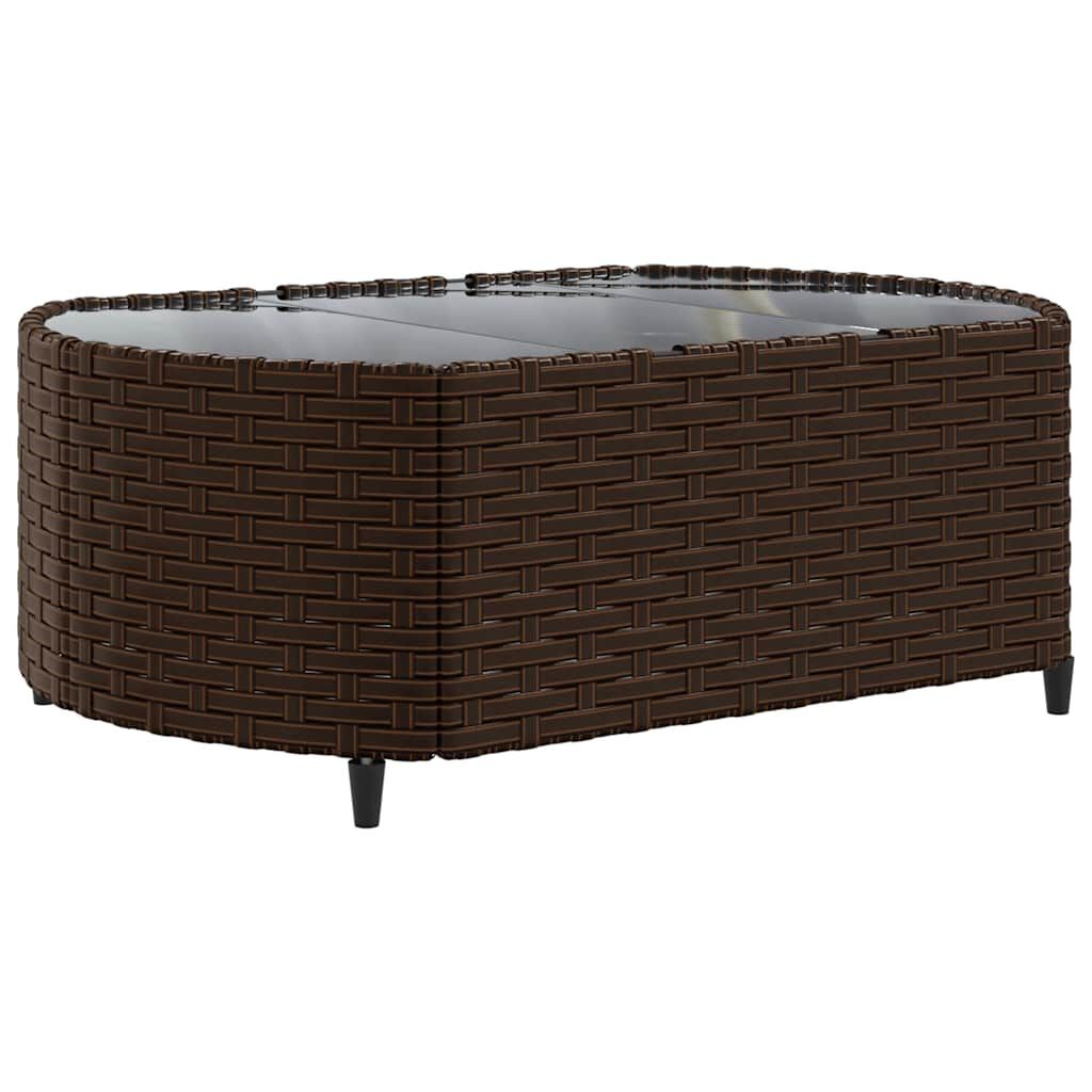 vidaXL 7 Piece Garden Sofa Set with Cushions Brown Poly Rattan