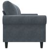 vidaXL 3-Seater Sofa Dark Grey 180 cm Velvet
