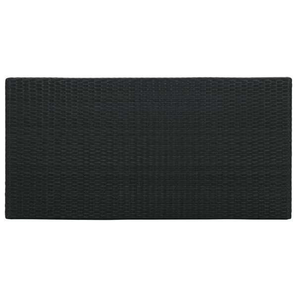 vidaXL Bar Table with Storage Rack Black 120x60x110 cm Poly Rattan