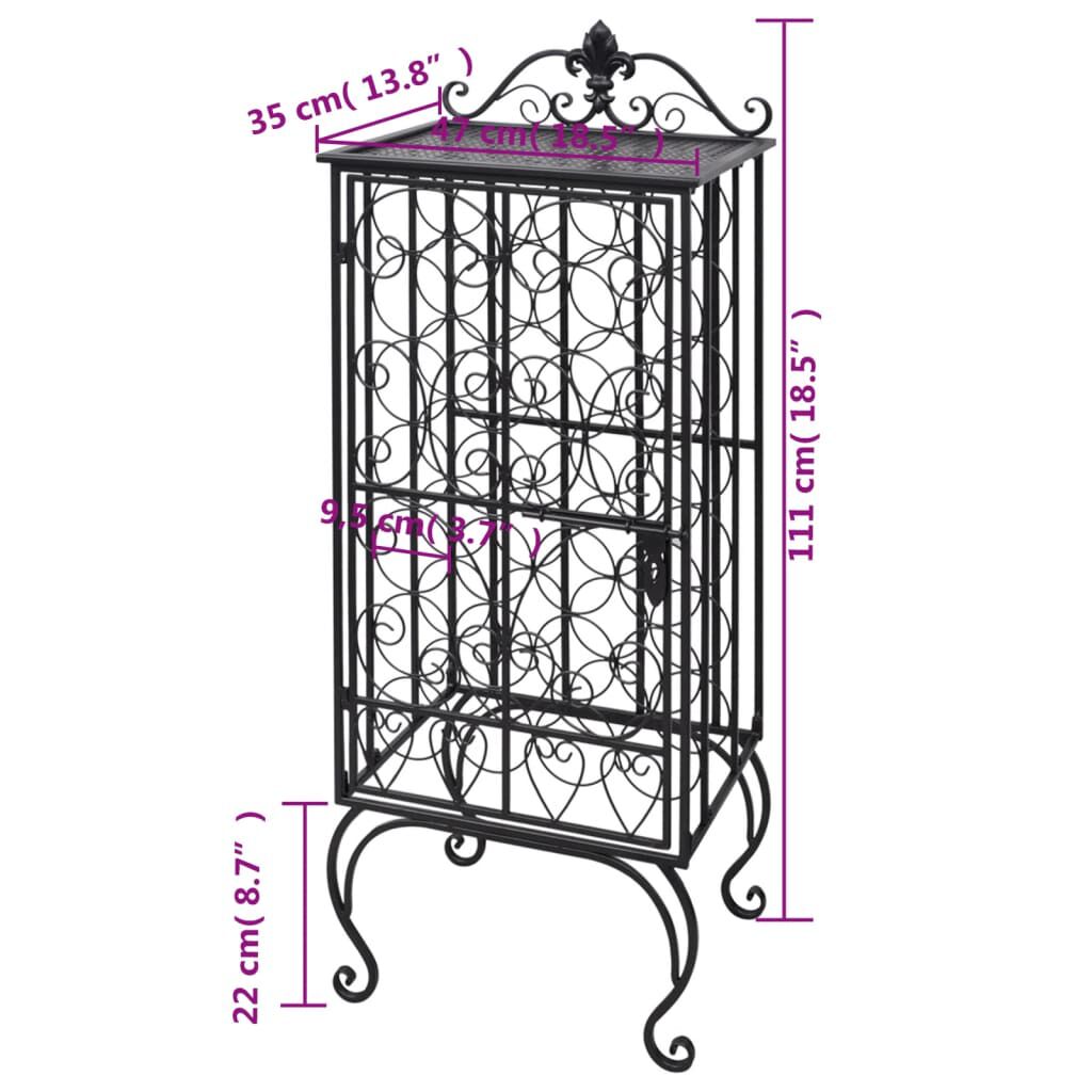vidaXL Wine Rack for 28 Bottles Metal