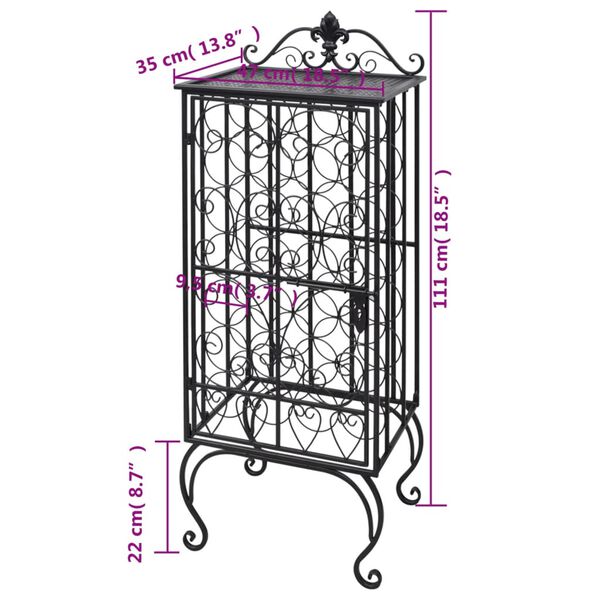vidaXL Wine Rack for 28 Bottles Metal