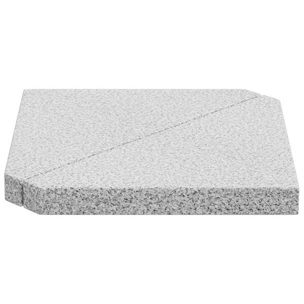 vidaXL Umbrella Weight Plates 2 pcs Grey Granite Triangular 14 kg