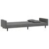 vidaXL 2-Seater Sofa Bed with Two Pillows Dark Grey Velvet