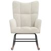 vidaXL Rocking Chair Cream White Velvet