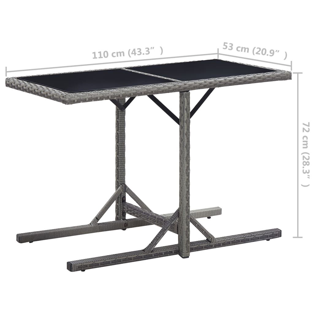 vidaXL 3 Piece Garden Dining Set Black