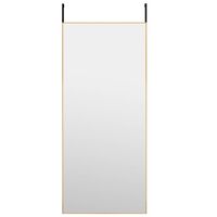 vidaXL Door Mirror Gold 40x100 cm Glass and Aluminium