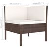 vidaXL 11 Piece Garden Lounge Set with Cushions Poly Rattan Brown