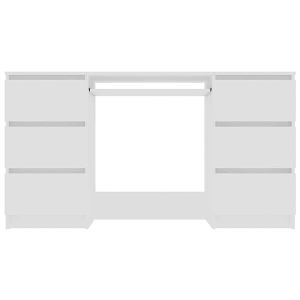 vidaXL Writing Desk White 140x50x77 cm Engineered Wood