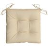vidaXL Chair Cushions 4 pcs Beige 40x40x7 cm Oxford Fabric