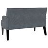 vidaXL Bench Dark Grey 112 x 65.5 x 75 cm Velvet