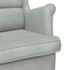 vidaXL Rocking Chair Wingback Light Grey Velvet and Solid Wood