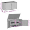 vidaXL Garden Storage Cabinet Black 110x55x60.5 cm Poly Rattan