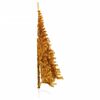 vidaXL Artificial Half Christmas Tree with Stand Gold 210 cm PET