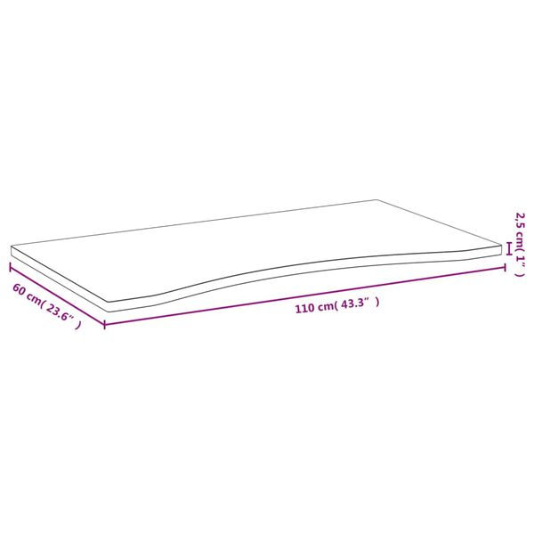 vidaXL Desk Top 110x60x2.5 cm Bamboo