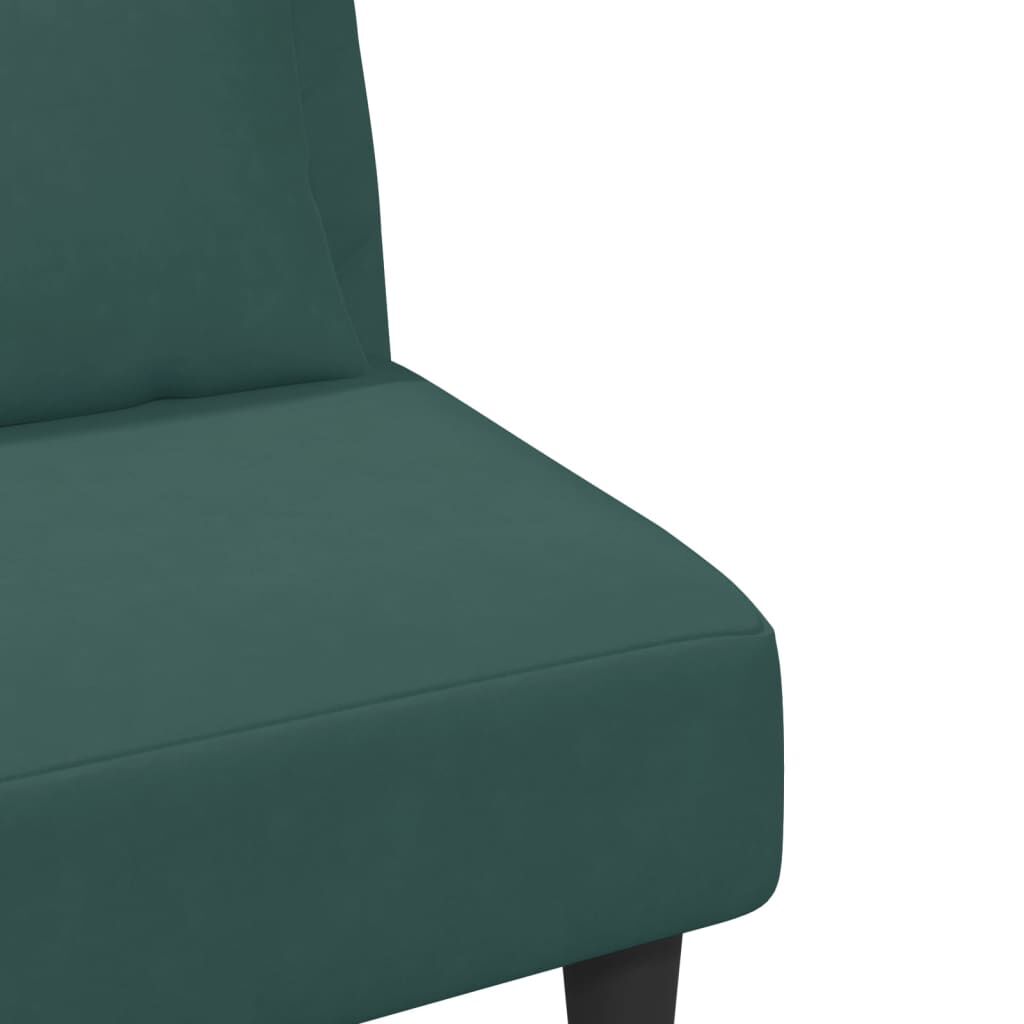 vidaXL 2 Piece Sofa Set with Pillows Dark Green Velvet