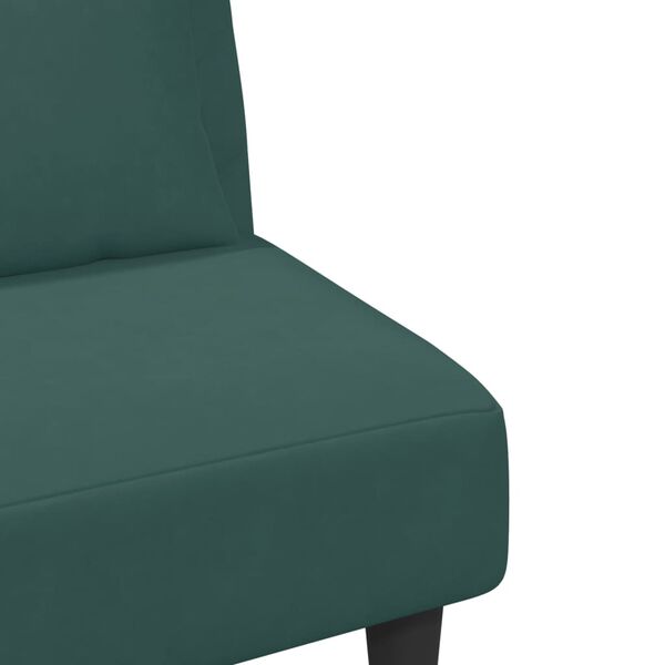 vidaXL 2 Piece Sofa Set with Pillows Dark Green Velvet
