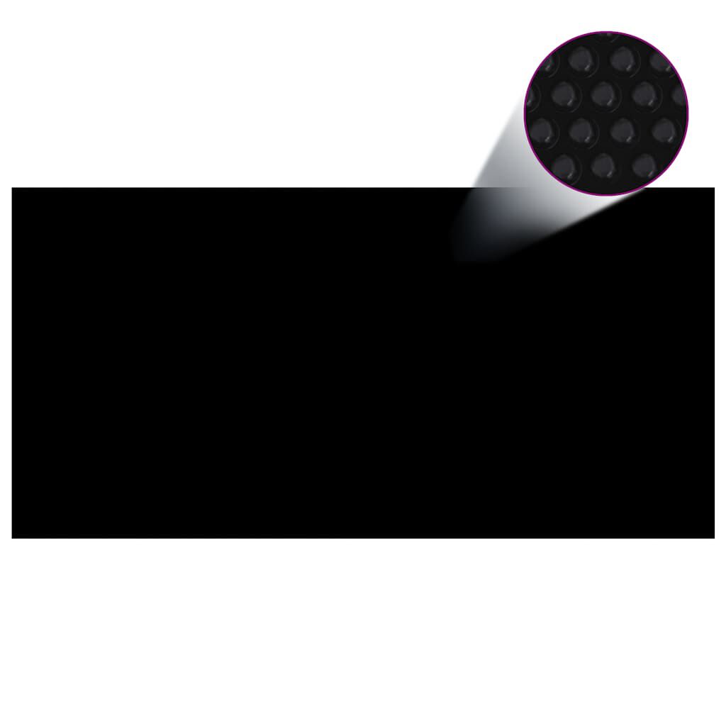 vidaXL Pool Cover Black 488x244 cm PE
