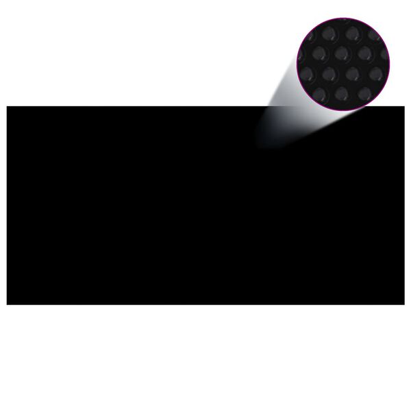vidaXL Pool Cover Black 488x244 cm PE
