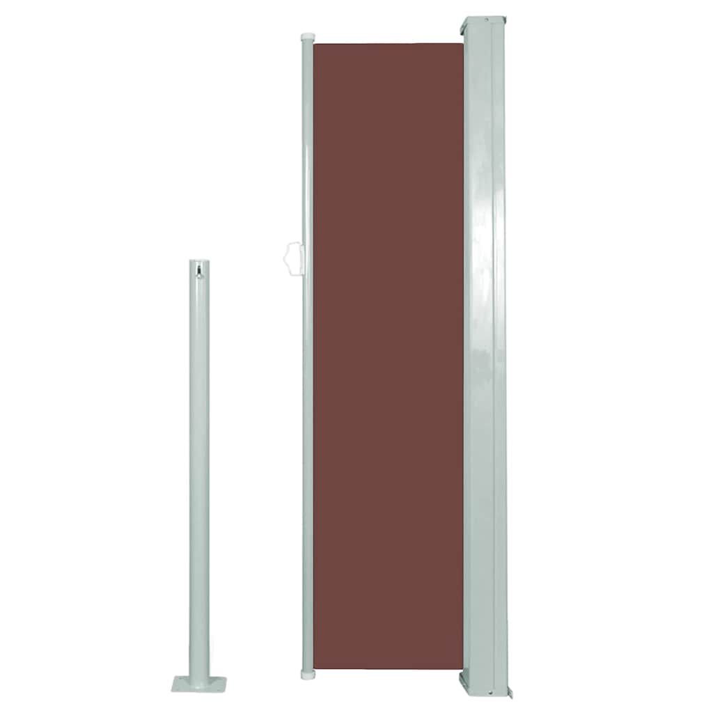 vidaXL Retractable Side Awning 120 x 300 cm Brown