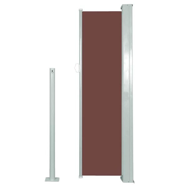 vidaXL Retractable Side Awning 120 x 300 cm Brown