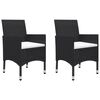 vidaXL 5 Piece Garden Dining Set Black