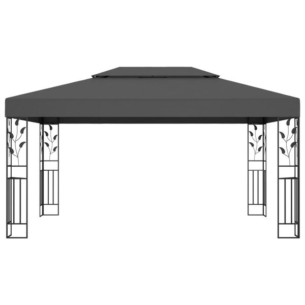 vidaXL Gazebo with Double Roof 3x4m Anthracite