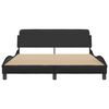 vidaXL Bed Frame "Dover" Black 152x203 cm Queen Faux Leather