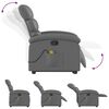 vidaXL Stand up Massage Recliner Chair Grey Faux Leather