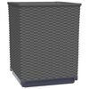 vidaXL Planters 2 pcs Black 30x30x37 cm Polypropylene