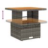 vidaXL 2 Piece Garden Dining Set with Cushions Grey Poly Rattan