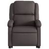 vidaXL Stand up Massage Recliner Chair Dark Brown Real Leather