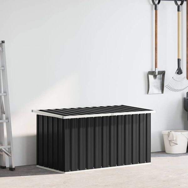 vidaXL Garden Storage Box Anthracite 129x67x65 cm