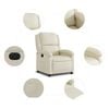 vidaXL Electric Recliner Chair Cream Faux Leather
