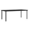 vidaXL 7 Piece Garden Dining Set with Cushions Black