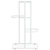 vidaXL 4-Floor Flower Stand 43x22x76 cm White Metal